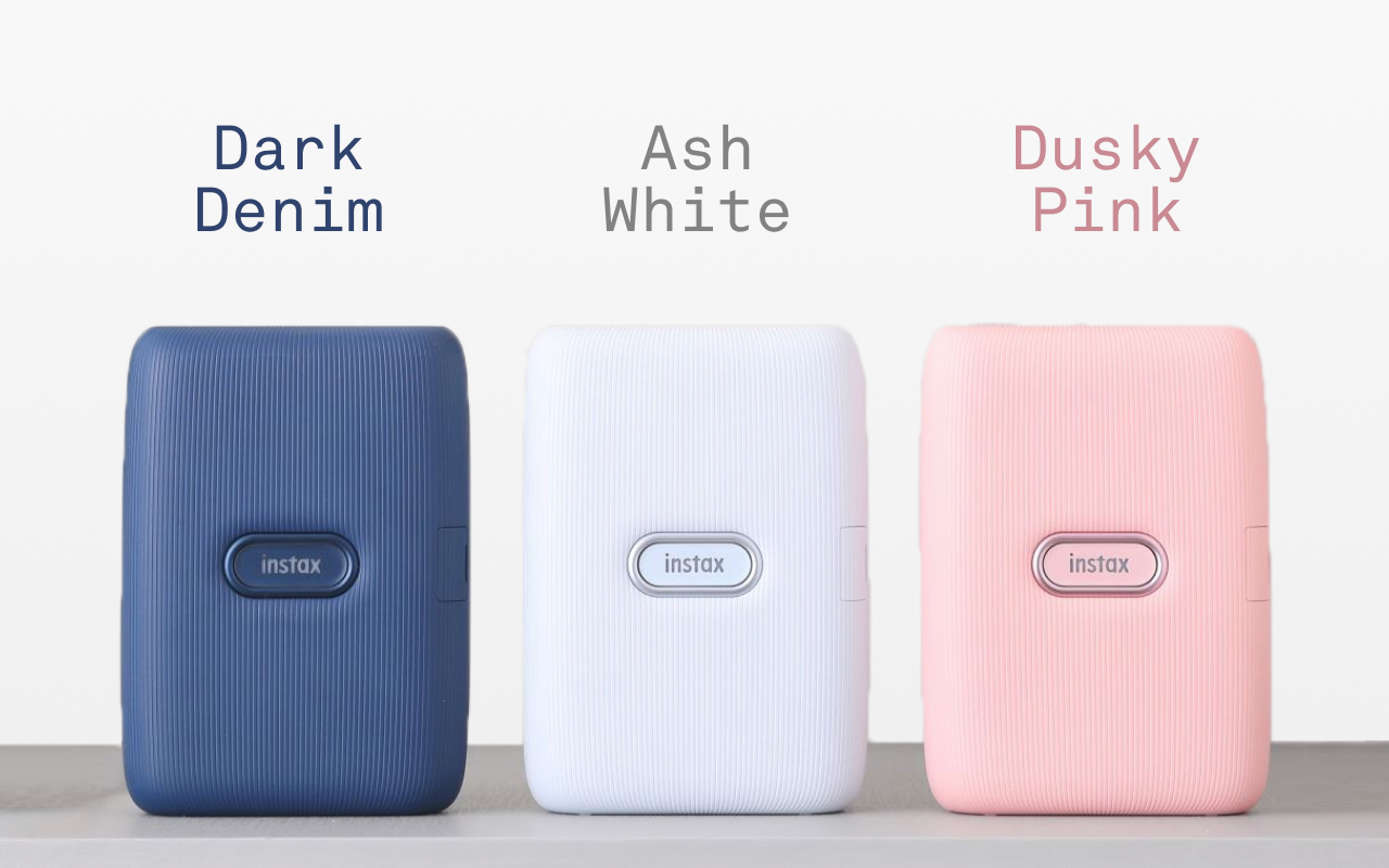 Instax Mini Link Color Range Blue White Pink