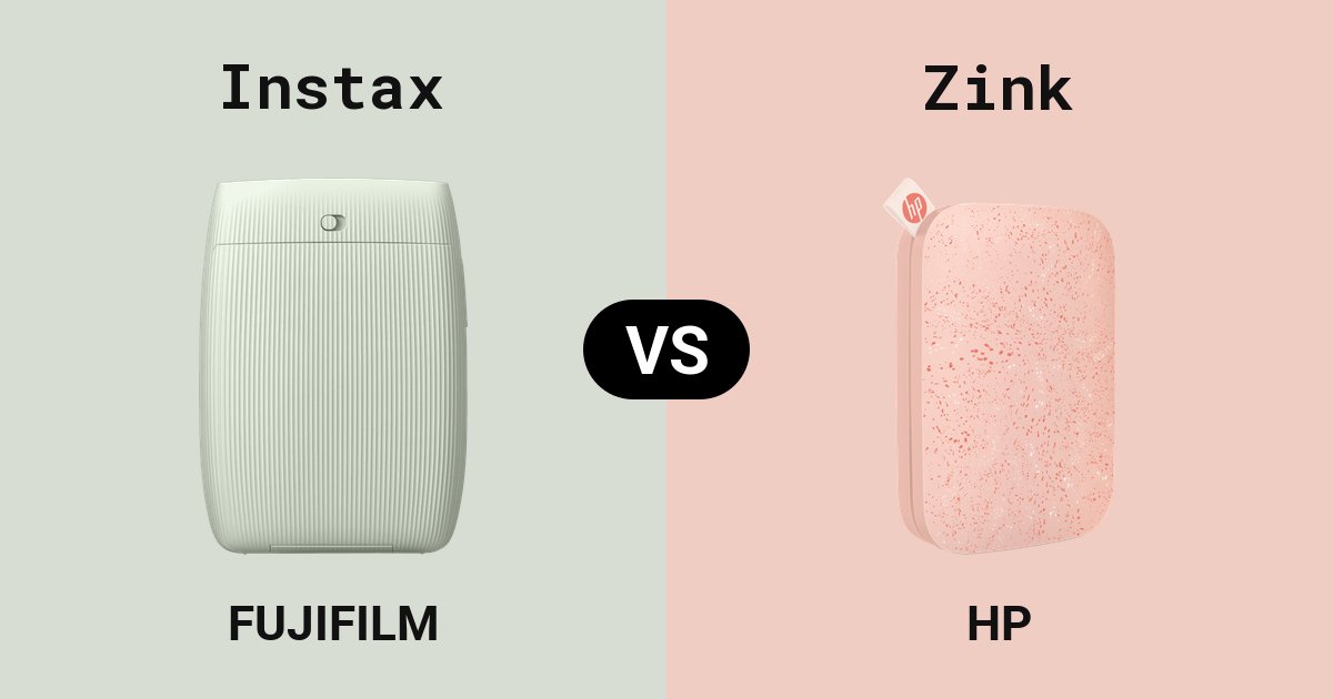 Instax film printer versus Zink paper printer